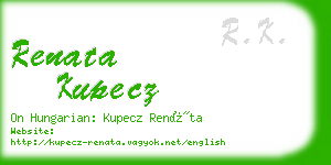 renata kupecz business card